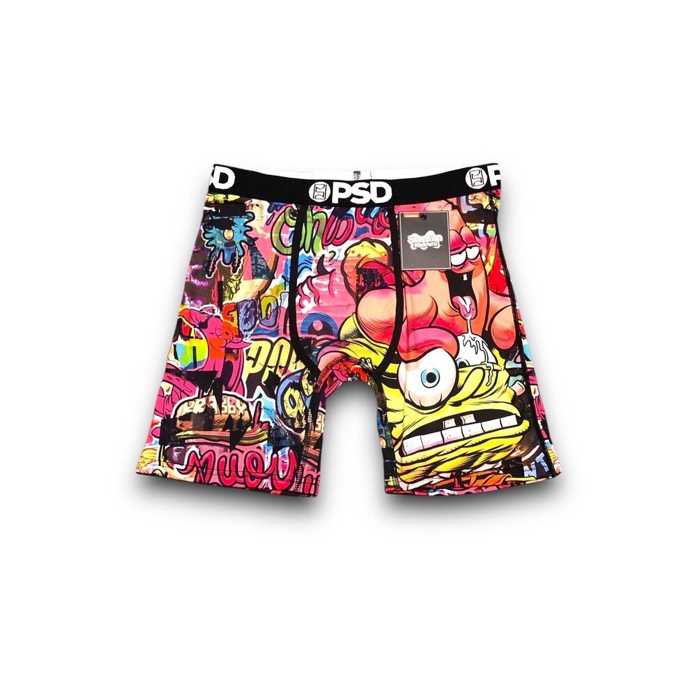 PSD Men's Spongebob Squarepants "Bikini Bottom Chills" Boxer Brief - Large